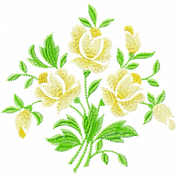 Flowers And Tree Embroidery Design 8